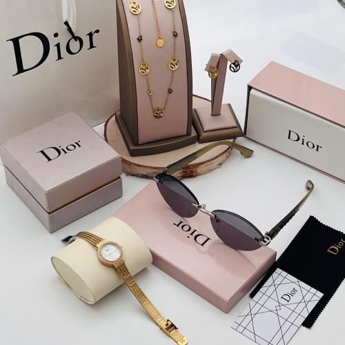 طقم ديور ( نظارة و ساعة وطقم اكسسوارت )