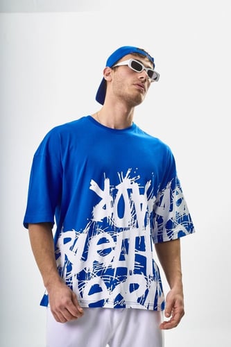 تيشيرت اوفر سايز BREEZY ازرق