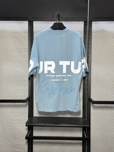 تيشيرت اوفر سايز BREEZY لون سماوي