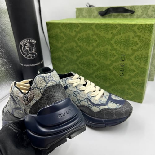 حذاء ماركة GUCCI الازرق و الرمادي