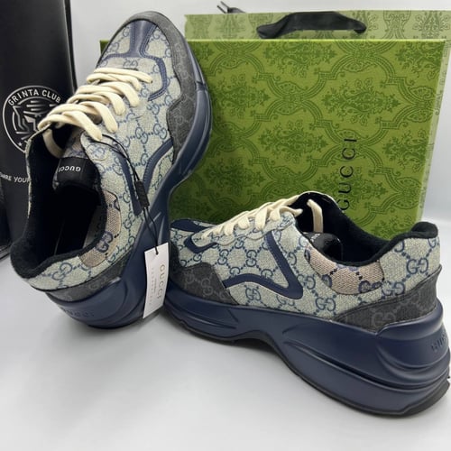 حذاء ماركة GUCCI الازرق و الرمادي