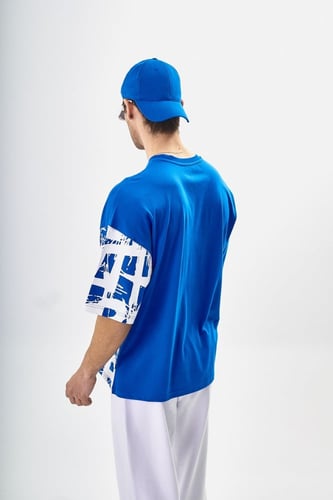 تيشيرت اوفر سايز BREEZY ازرق