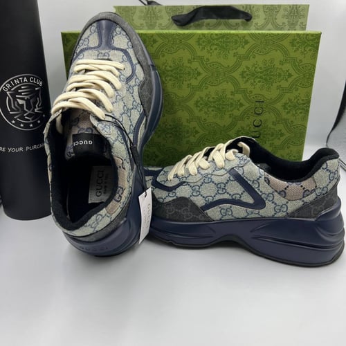 حذاء ماركة GUCCI الازرق و الرمادي