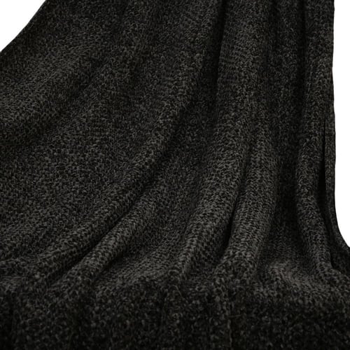 بطانية صوف الشانيل دافئة وفاخرة - شايني رمادي