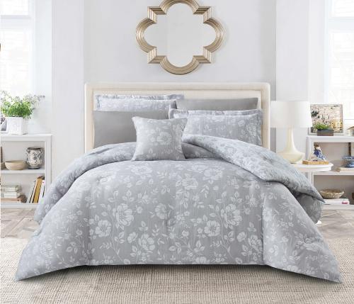 طقم مفرش سرير جاكارد نفرين 7 قطع الوجهين