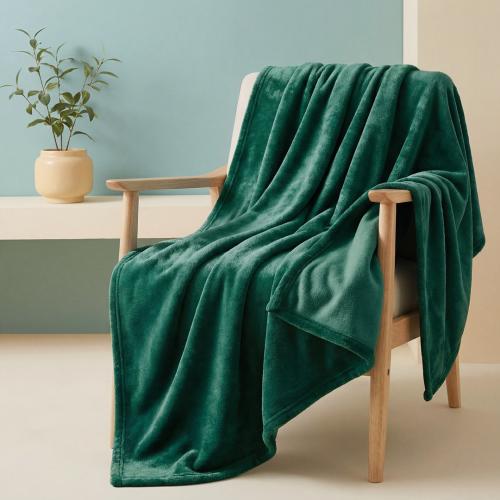 بطانية مخمل فائقة النعومة - بلانكت اخضر