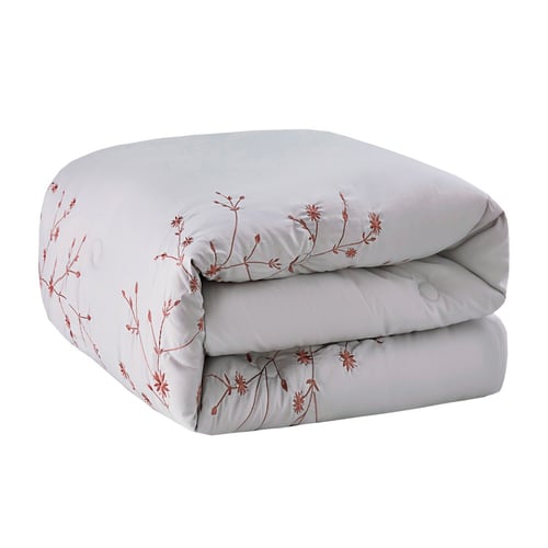 مفرش وايت مطرز أنيق - مايكروفايبر