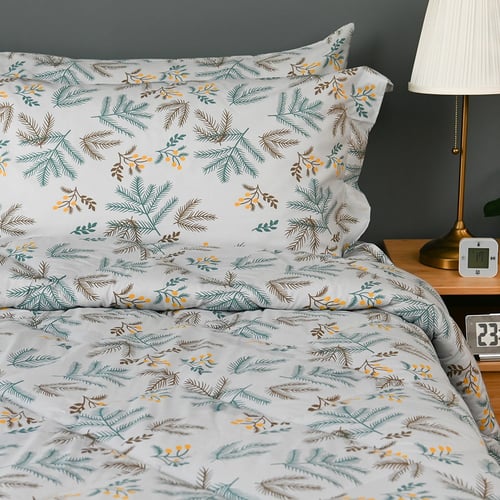 طقم لحاف بنقش نباتي