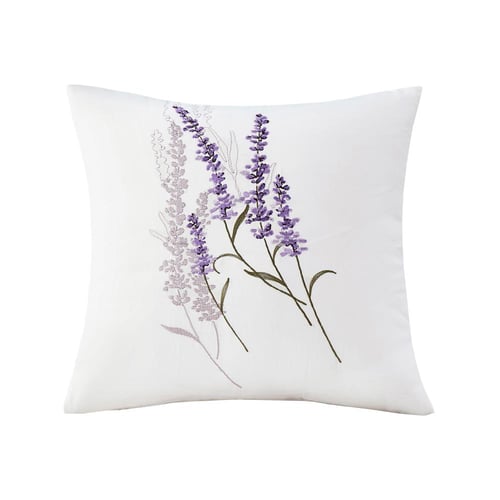 طقم مفرش خزام مطرز أنيق - مايكروفايبر