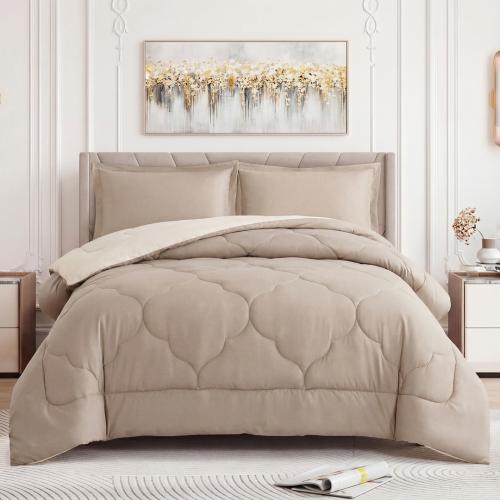 طقم لحاف سادة بوجهين