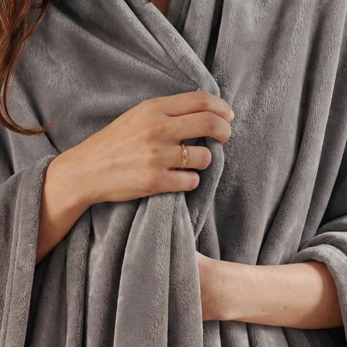 بطانية مخمل فائقة النعومة - بلانكت رمادي