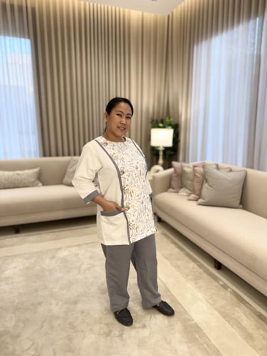 طقم ارانب رمادي