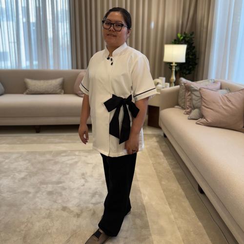 طقم يونيفورم ربط اسود نصف كم