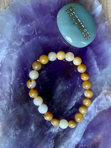 اسوارة فاخرة حجر الجيد الذهبي Jade