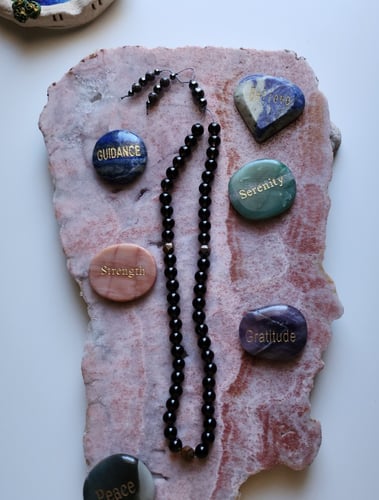 سبحة السموكي كوارتز Smokey Quartz و عين النمر Tige...