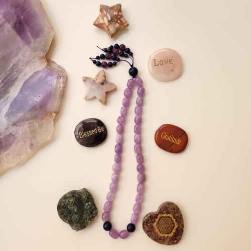 سبحة الحب والامتنان من حجر الأمثيست Amethyst