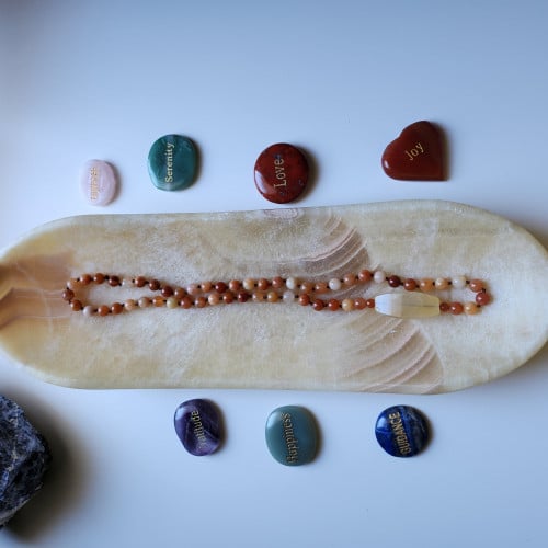 عقد حجرالكوارتز الذهبي Golden Quartz و الجيد البرت...