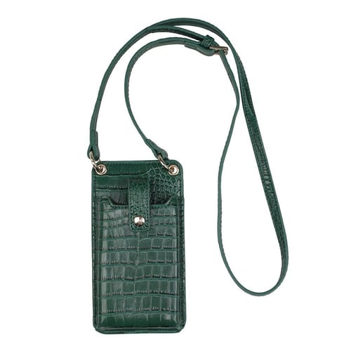 حقيبة جوال مع حافظة كروت اخضر