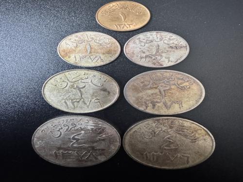 طقم عملات الملك سعود (13) كامل الفئات