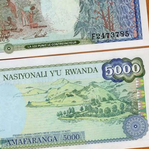 رواندا فئة 5000 فرنك أنسر إصدار قديم (الثمانينيات)