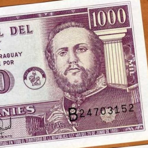 الباراغواي فئة 1000 غواراني أنسر اصدار قديم