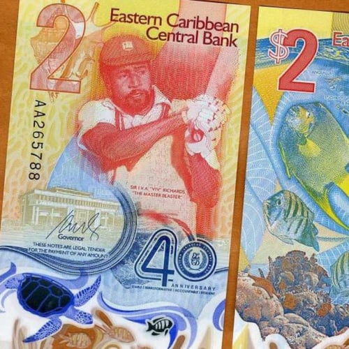 2 دولار شرق الكاريبي أنسر (بوليمر) اصدار تذكاري مر...
