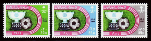 طابع الحصول على كأس آمم أسيا- 1985م- إصدار كامل