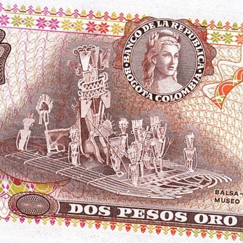 كولومبيا فئة 2 بيسو أنسر اصدار قديم السبعينيات
