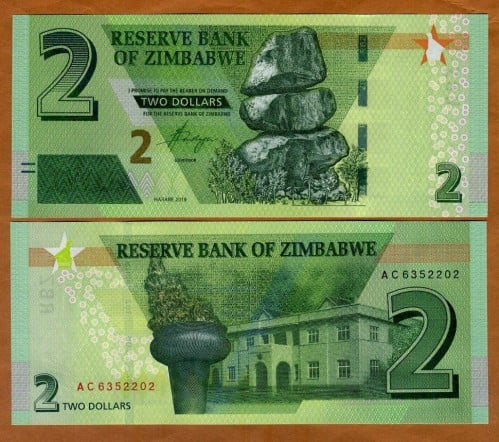 زيمبابوي فئة 2 دولار أنسر