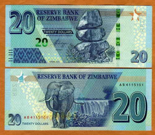 زيمبابوي فئة 20 دولار أنسر