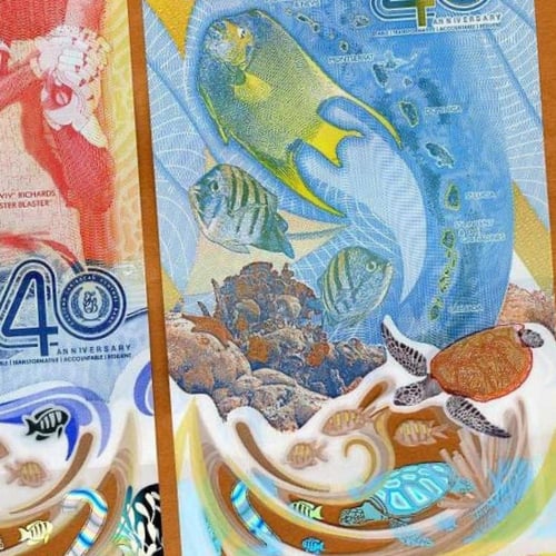 2 دولار شرق الكاريبي أنسر (بوليمر) اصدار تذكاري مر...