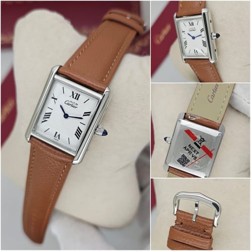 ساعه كارتيررجالي جلد اسود