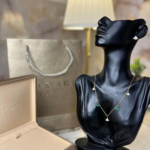 طقم سلسال معا حلق برقري نسائي