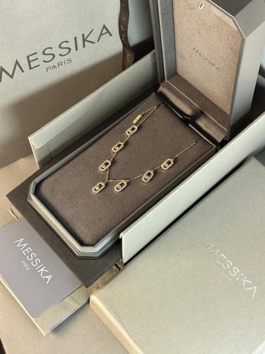 تشوكر مسيكا نسائي ذهبي وفضي