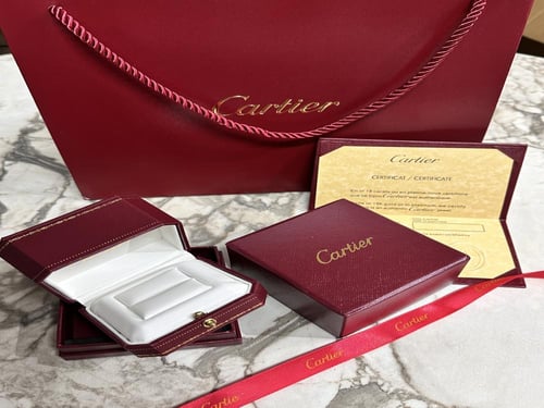 خاتم كارتير فضي رجالي وذهبي