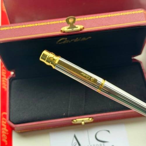 قلم كارتير هاي كولتي فضي علا ذهبي