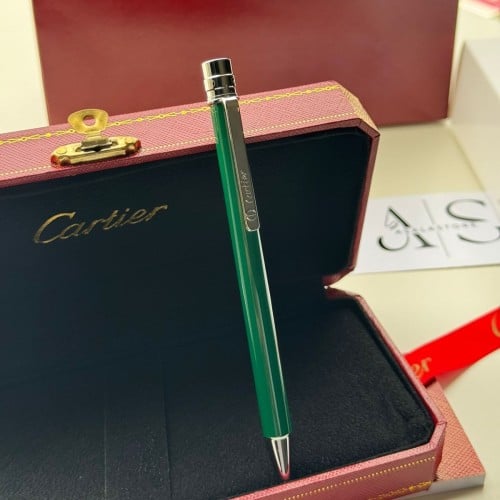 قلم كارتير هاي كولتي فضي علا اخضر