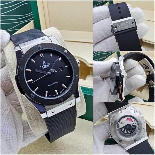 ساعه هوبلوت رجاليه جلد اوتموماتك