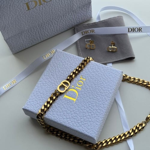 طقم ديور جنزير سلسال وحلق