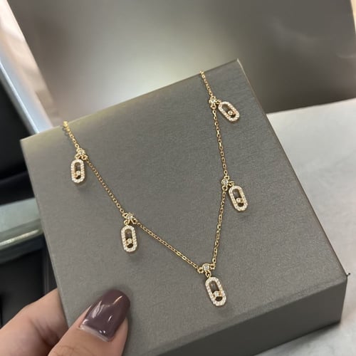 تشوكر مسيكا نسائي ذهبي وفضي