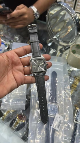 ساعه كارتيررجالي جلد اسود