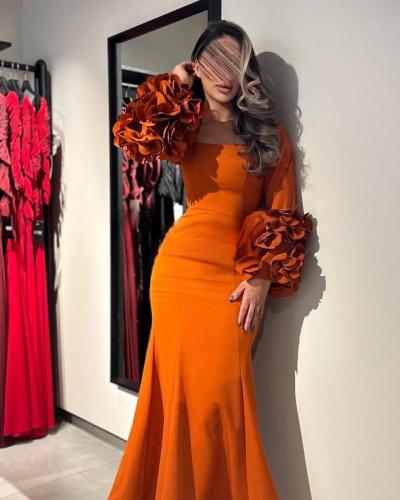فستان اورنج فخم