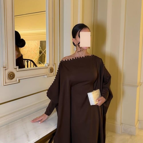 فستان موكا ساتر اوفر سايز