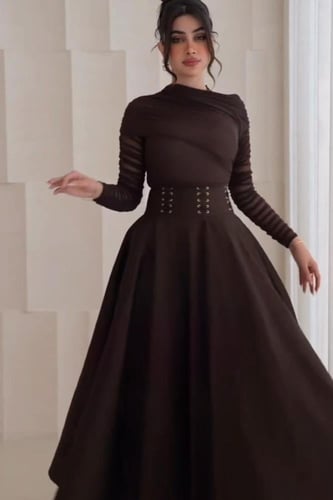 فستان موكا انيق