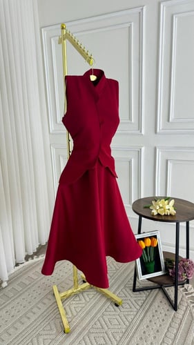 فستان احمر قصير