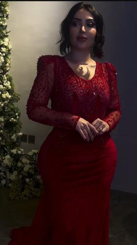 فستان سهرة احمر