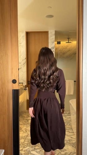 فستان فخم موكا