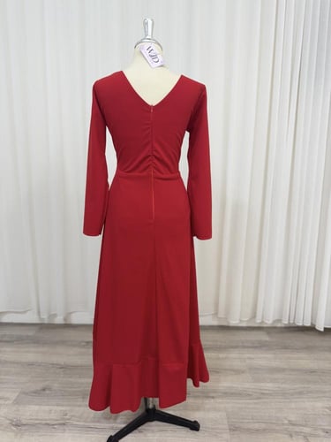 فستان العيد الجديد لون احمر مميز NEW