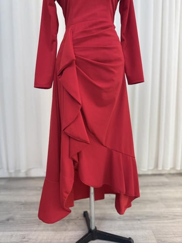 فستان العيد الجديد لون احمر مميز NEW