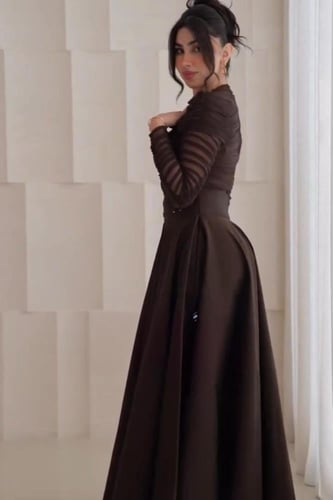 فستان موكا انيق